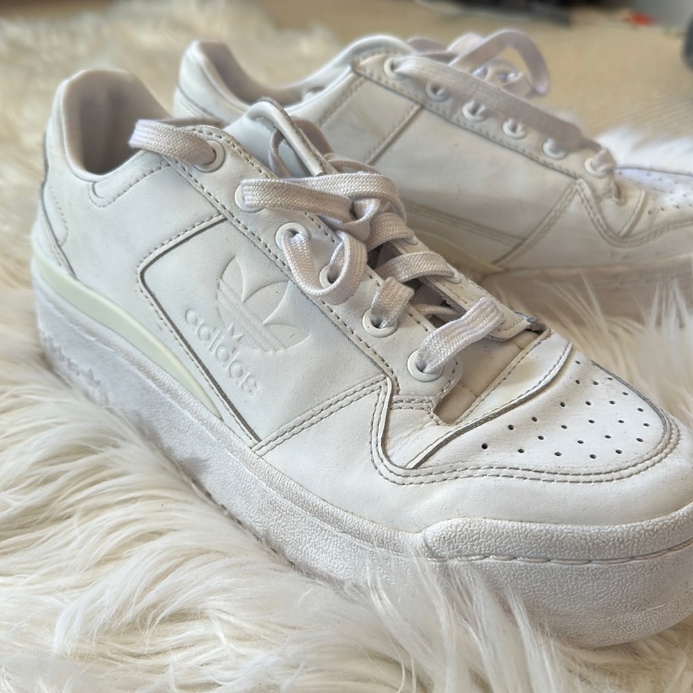 Size 6 1/2 Adidas Forum Bold women’s in white